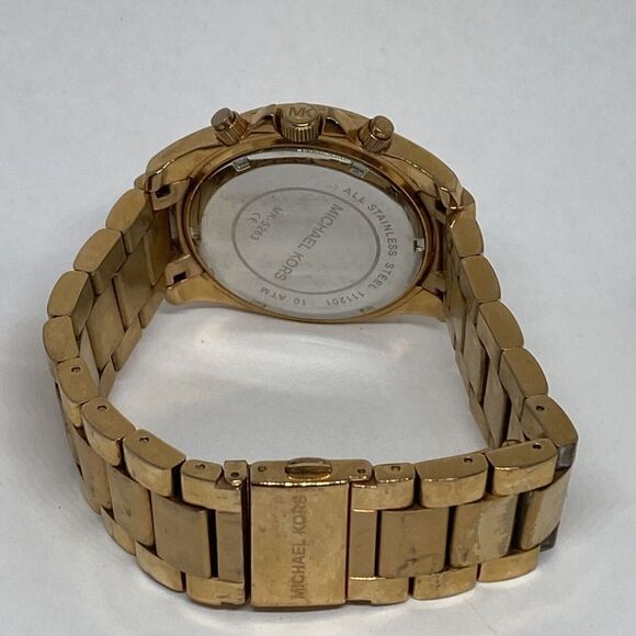 Michael Kors MK5263 Women's Gold Stainless Steel Quartz Analog Dial Watch GE533 - Picture 10 of 12